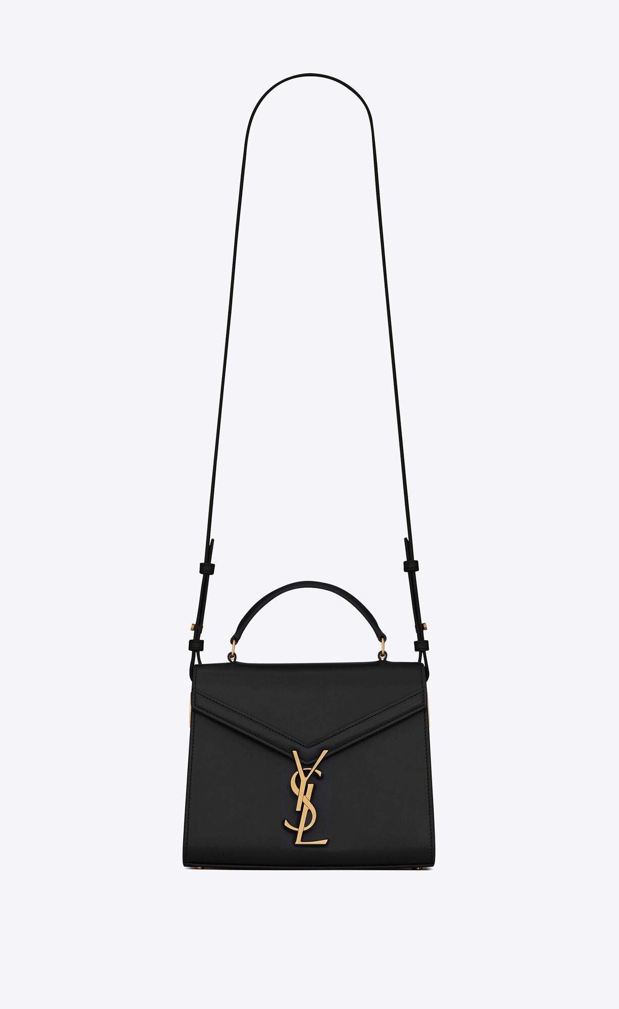 Saint Laurent Cassandra Mini Top Handle Bag In Box Saint Laurent Leather – Black – 6239300SX0W1000