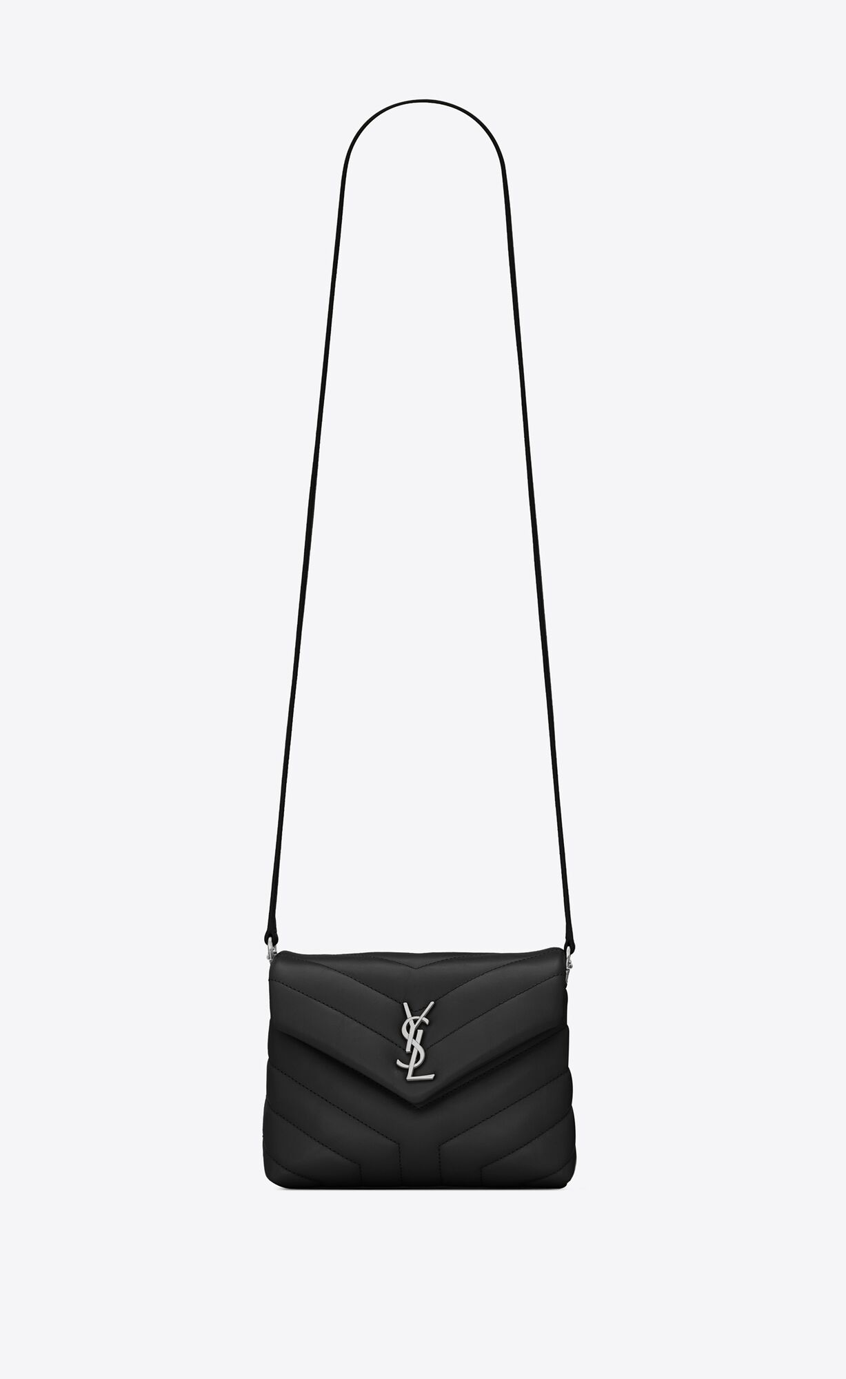 Saint Laurent Loulou Toy Bag In Matelassé “y” Leather – Black – 630951DV7061000