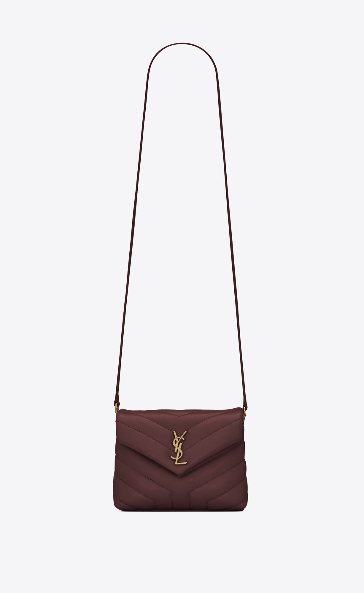 Saint Laurent Loulou Toy Bag In Matelassé “y” Leather – Rouge Legion – 630951DV7076475