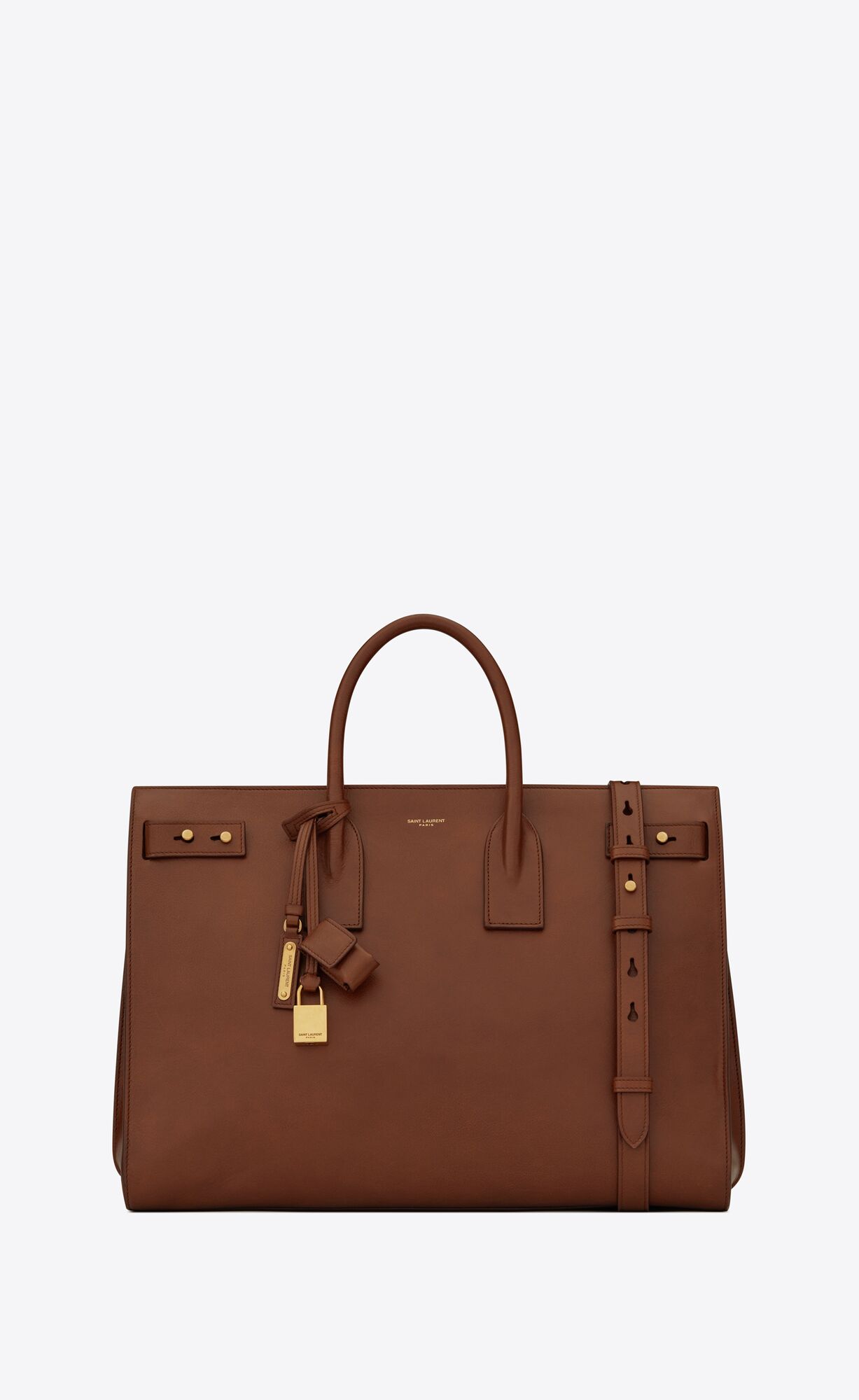 Saint Laurent Sac De Jour Thin Large In Smooth Leather – Toasted Brown – 6315262TF0W2126