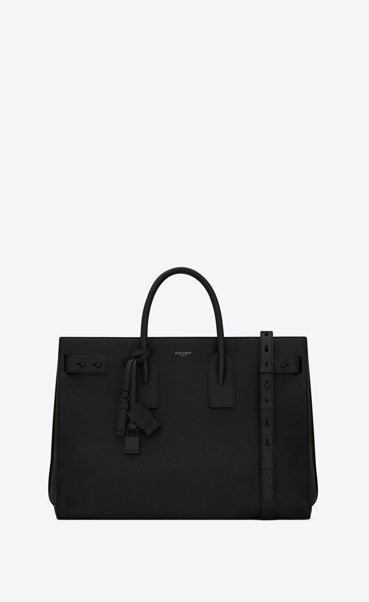 Saint Laurent Sac De Jour Thin Large In Grained Leather – Black – 631526DTI0Z1000