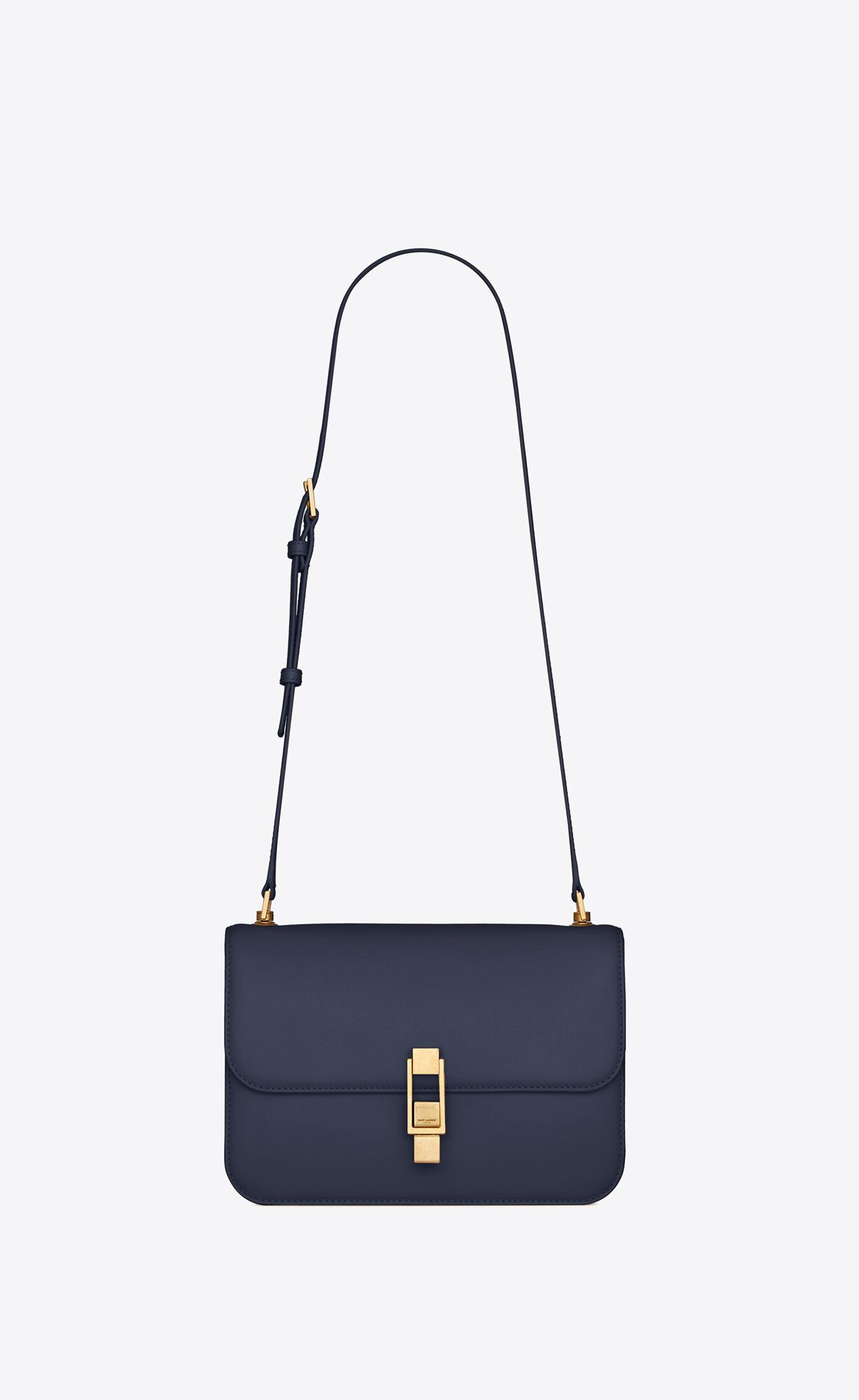 Saint Laurent Le Carre Satchel In Box Saint Laurent Leather – Navy – 6332141YF0W4147