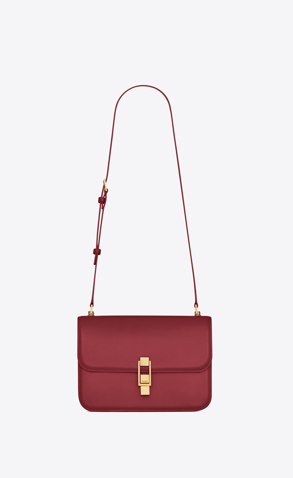 Saint Laurent Le Carre Satchel In Box Saint Laurent Leather – Rouge Opyum – 6332141YF0W6008