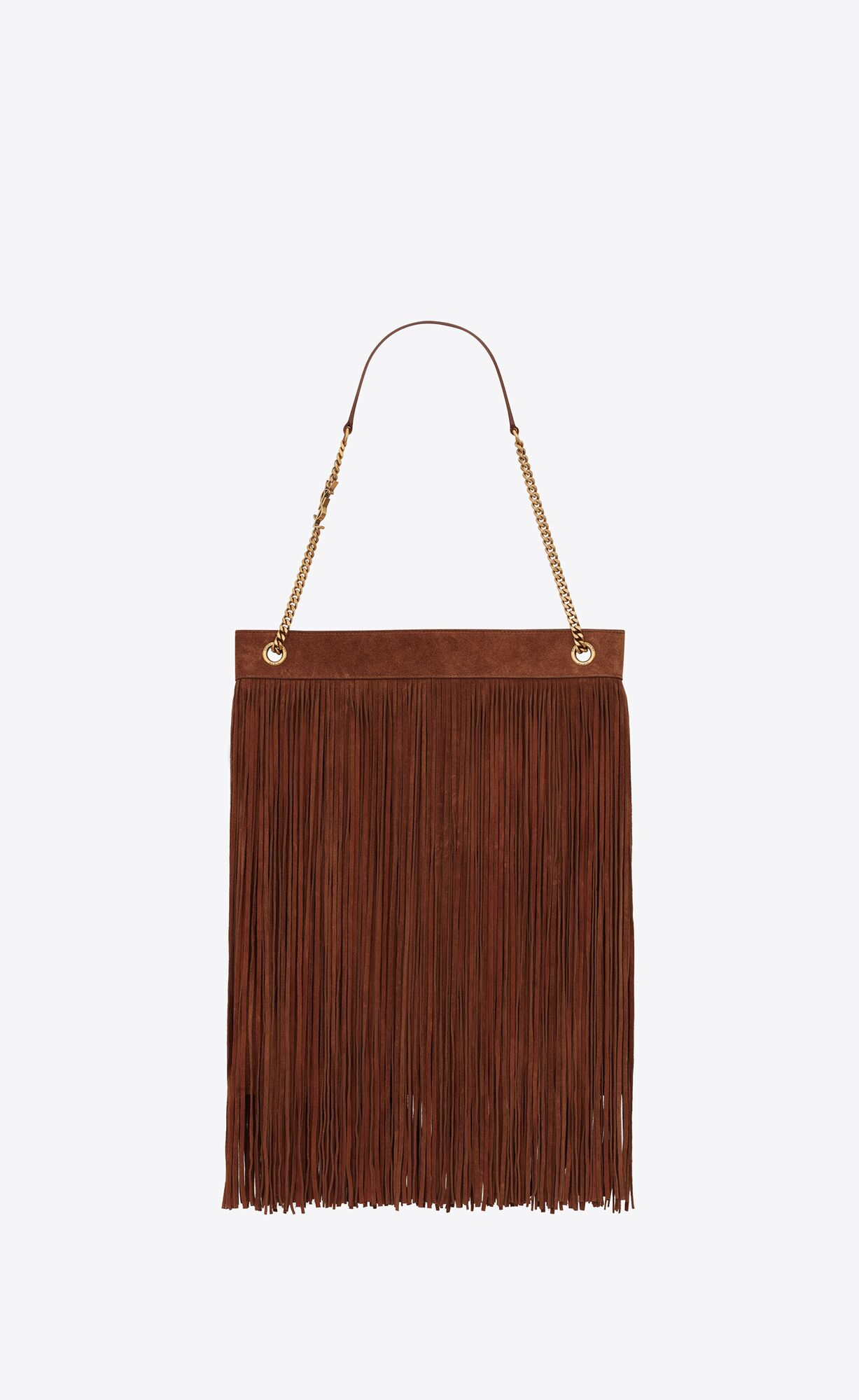 Saint Laurent Grace Large Hobo Bag In Suede – Brick – 6337520U0IW6309