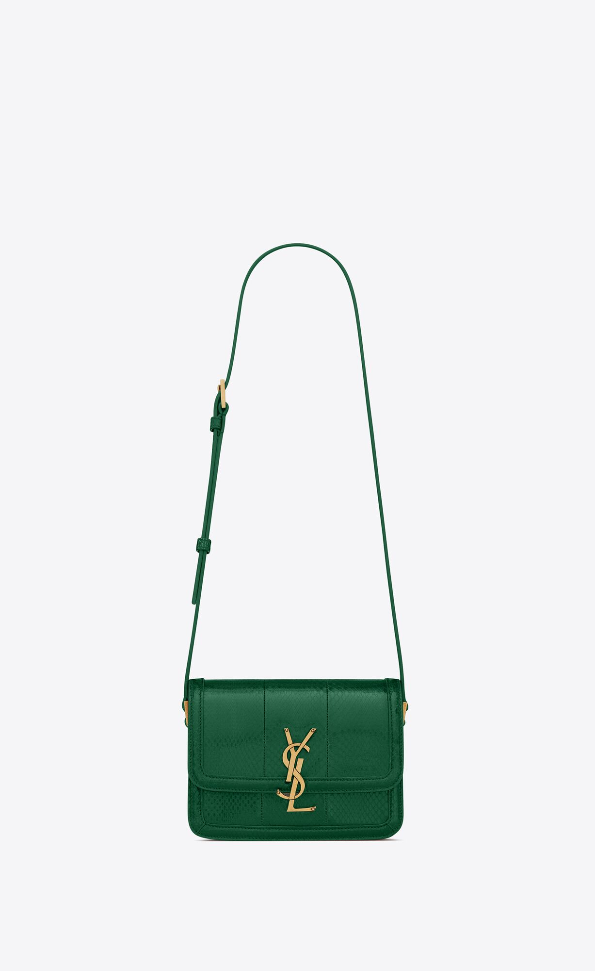 Saint Laurent Solferino Small Satchel In Lacquered Ayers – Prairie Green – 634306L3R0W3119