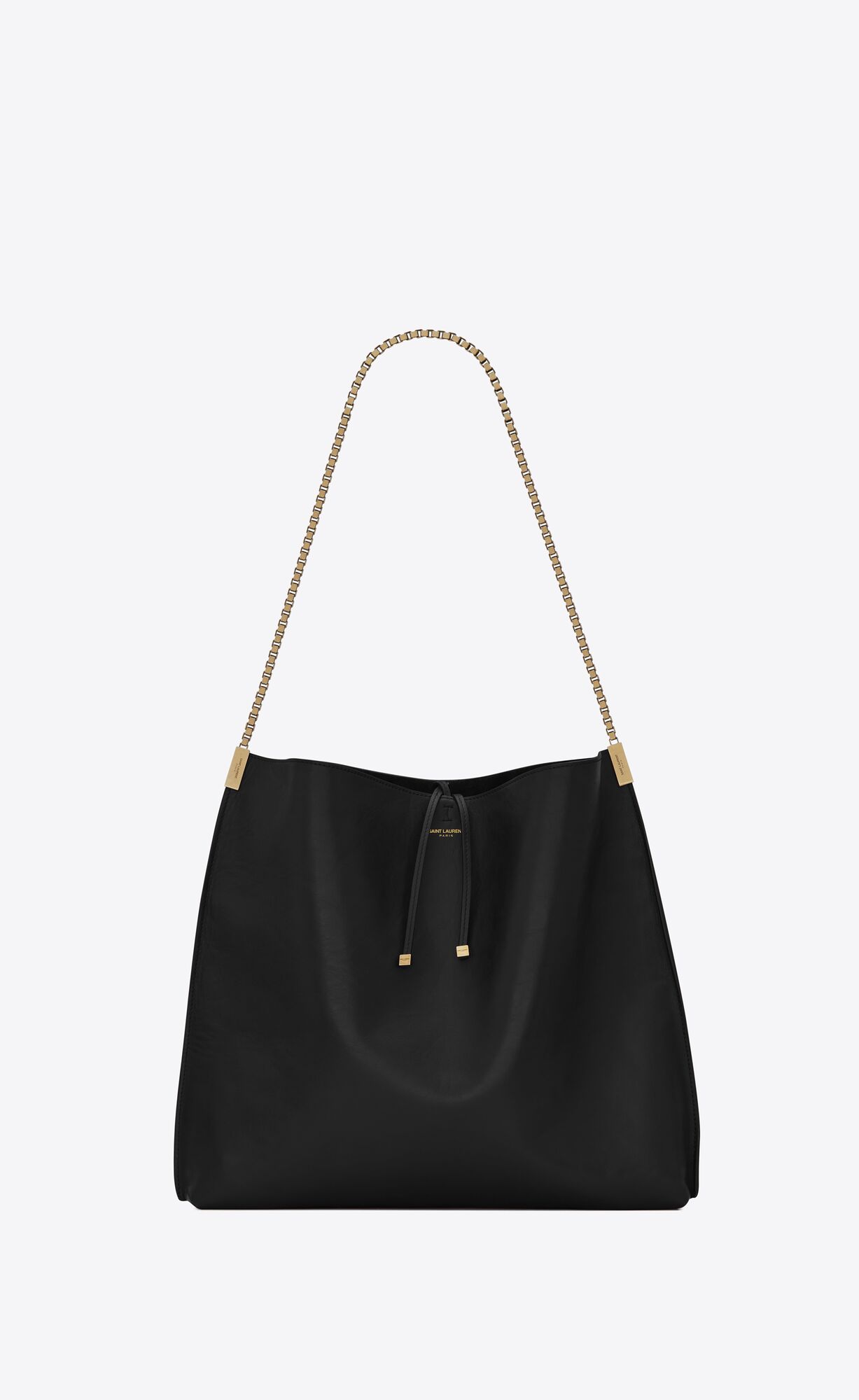 Saint Laurent Suzanne Medium Hobo Bag In Smooth Leather – Black – 63480411C0W1000