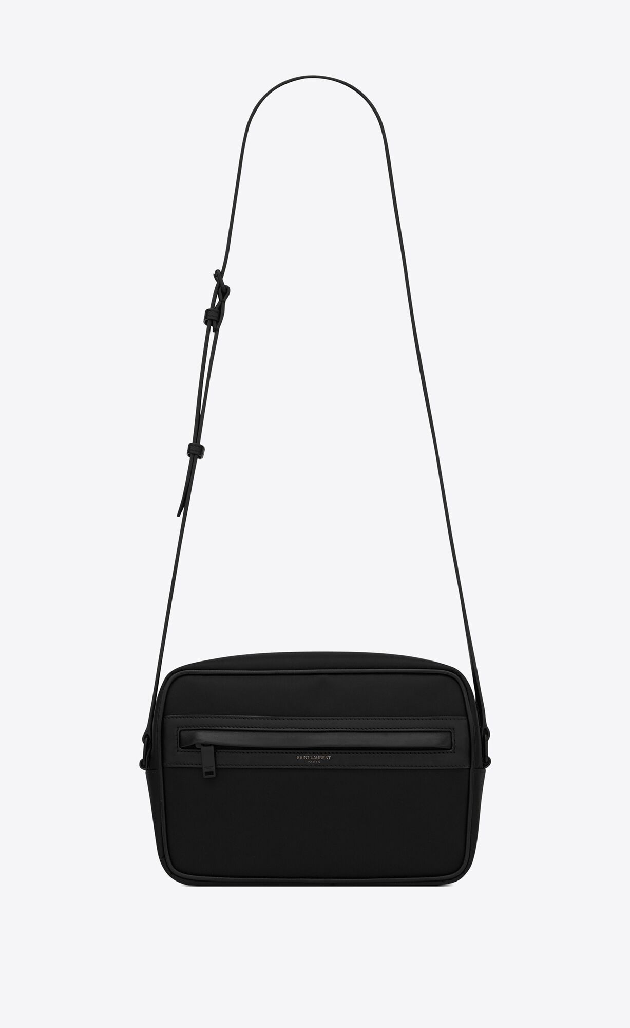 Saint Laurent Camp Camera Bag In Econyl® And Lambskin – Noir – 644276FAACA1000