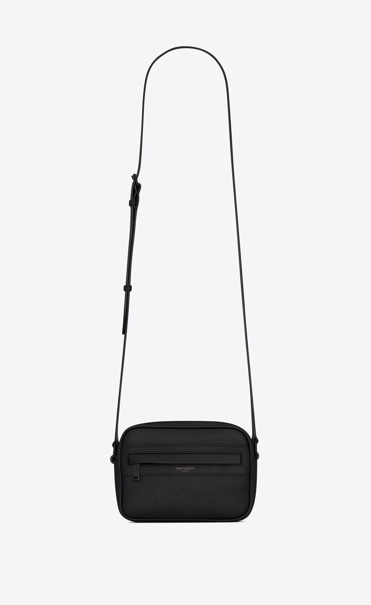 Saint Laurent Camp Small Camera Bag In Grained Leather – Noir – 647179DTI0Z1000