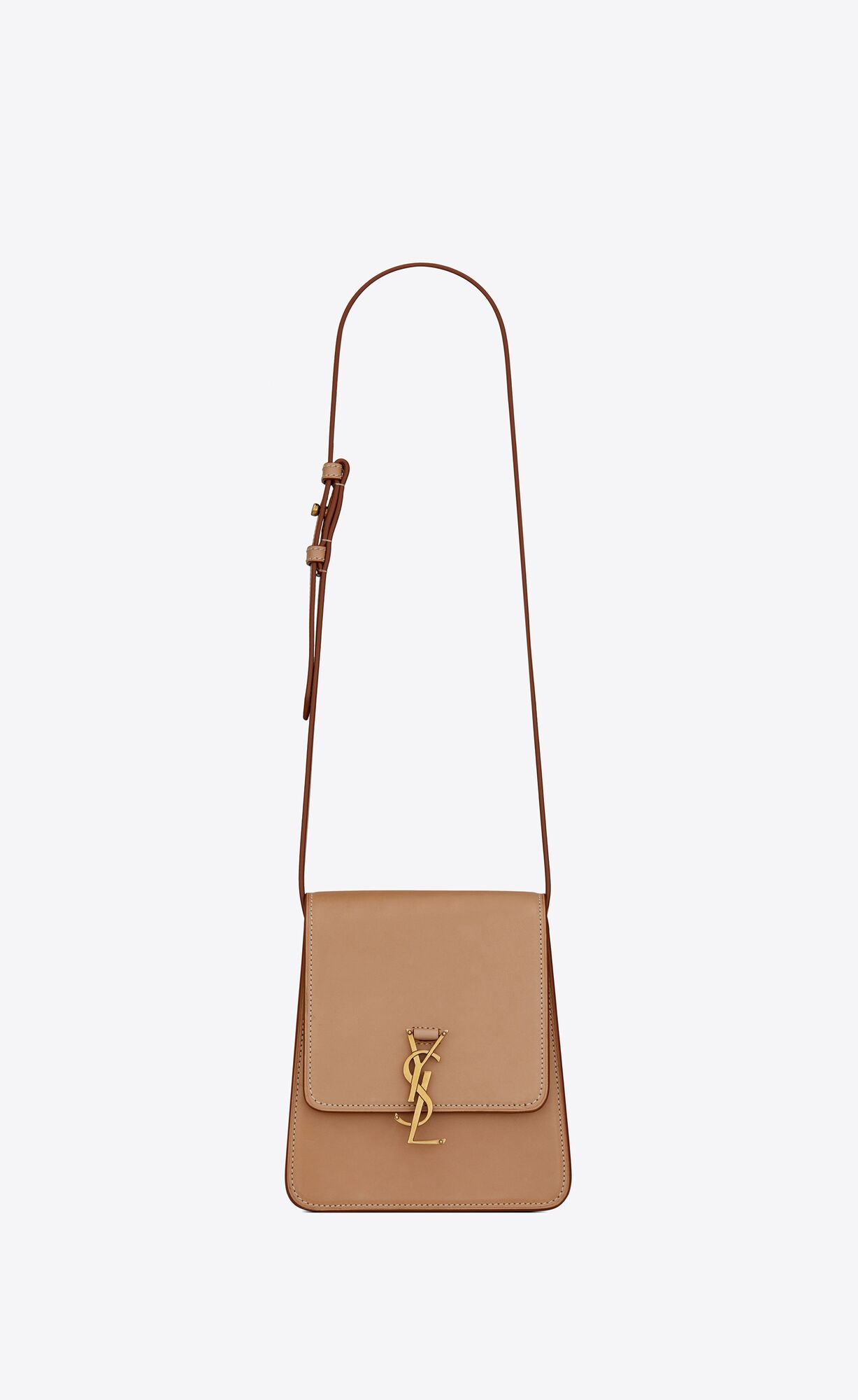 Saint Laurent Kaia North/south Satchel In Vegetable-tanned Leather – Brown Gold – 668809BWR6W2725