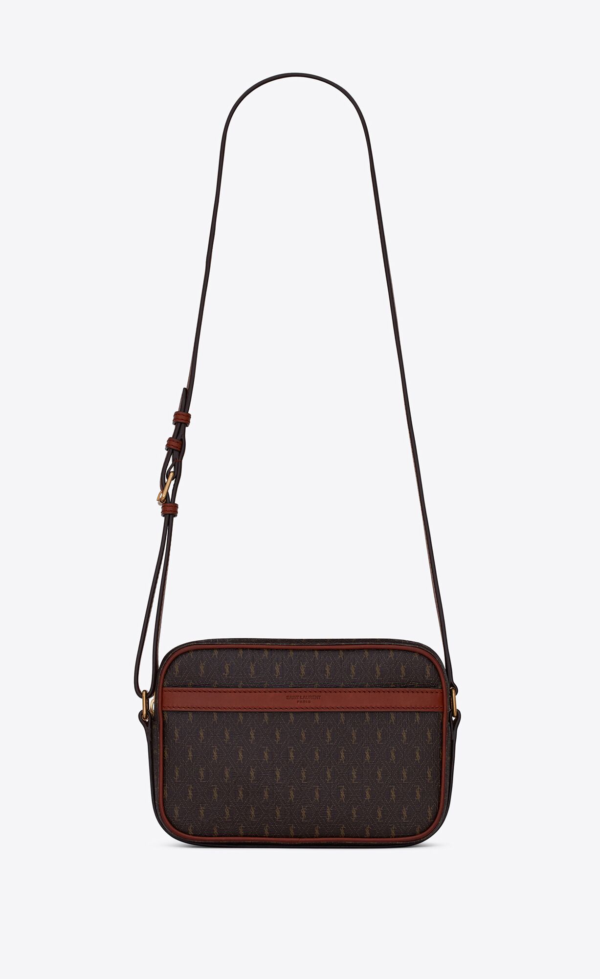 Saint Laurent Le Monogramme Camera Bag In Monogram Canvas And Smooth Leather – Chestnut – 6699572UY2W2166