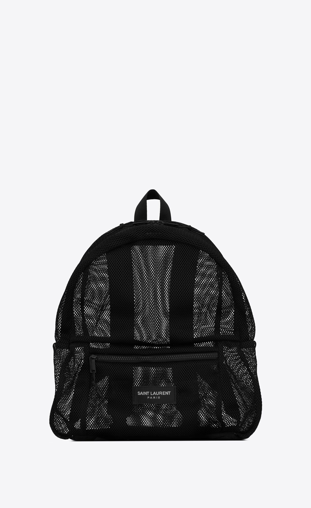 Saint Laurent Slp Backpack In Mesh And Nylon – Black – 67163427O1Z1000