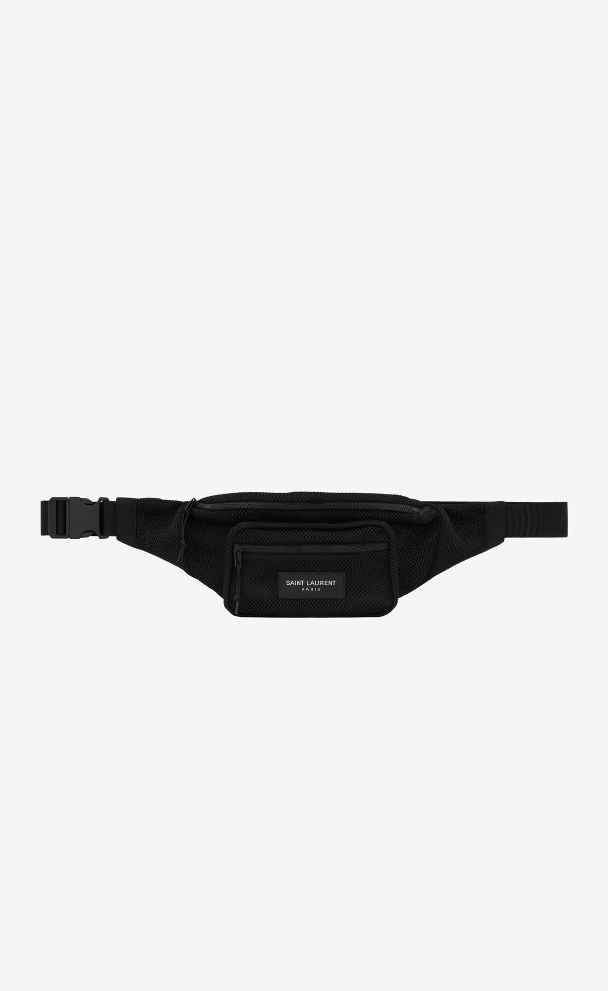 Saint Laurent Slp Bodybag In Mesh And Nylon – Black – 67164027O2Z1000