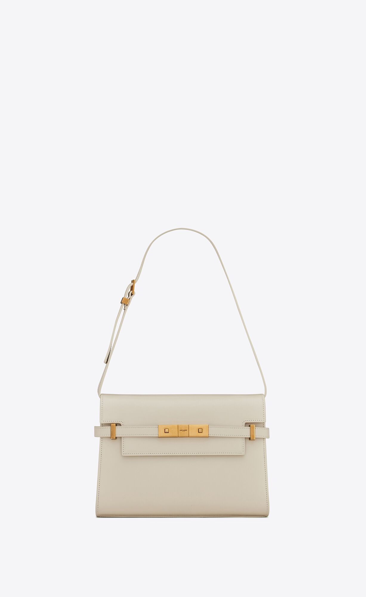 Saint Laurent Manhattan Small Shoulder Bag In Box Saint Laurent Leather – Blanc Vintage – 6756260SX0W9207