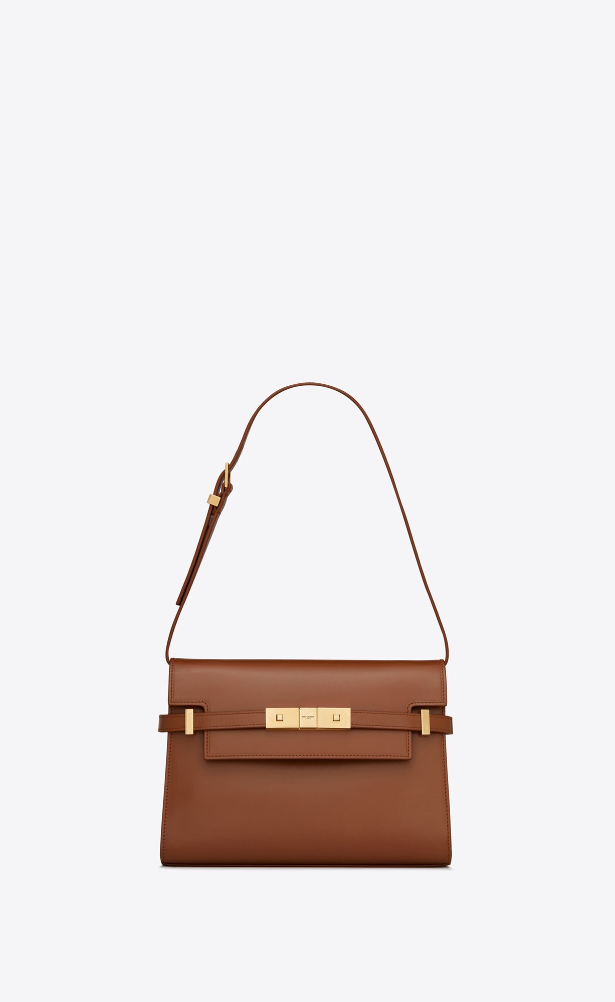 Saint Laurent Manhattan Small Shoulder Bag In Box Saint Laurent Leather – Brick, Dark Ebene – 6756260SXPW6362