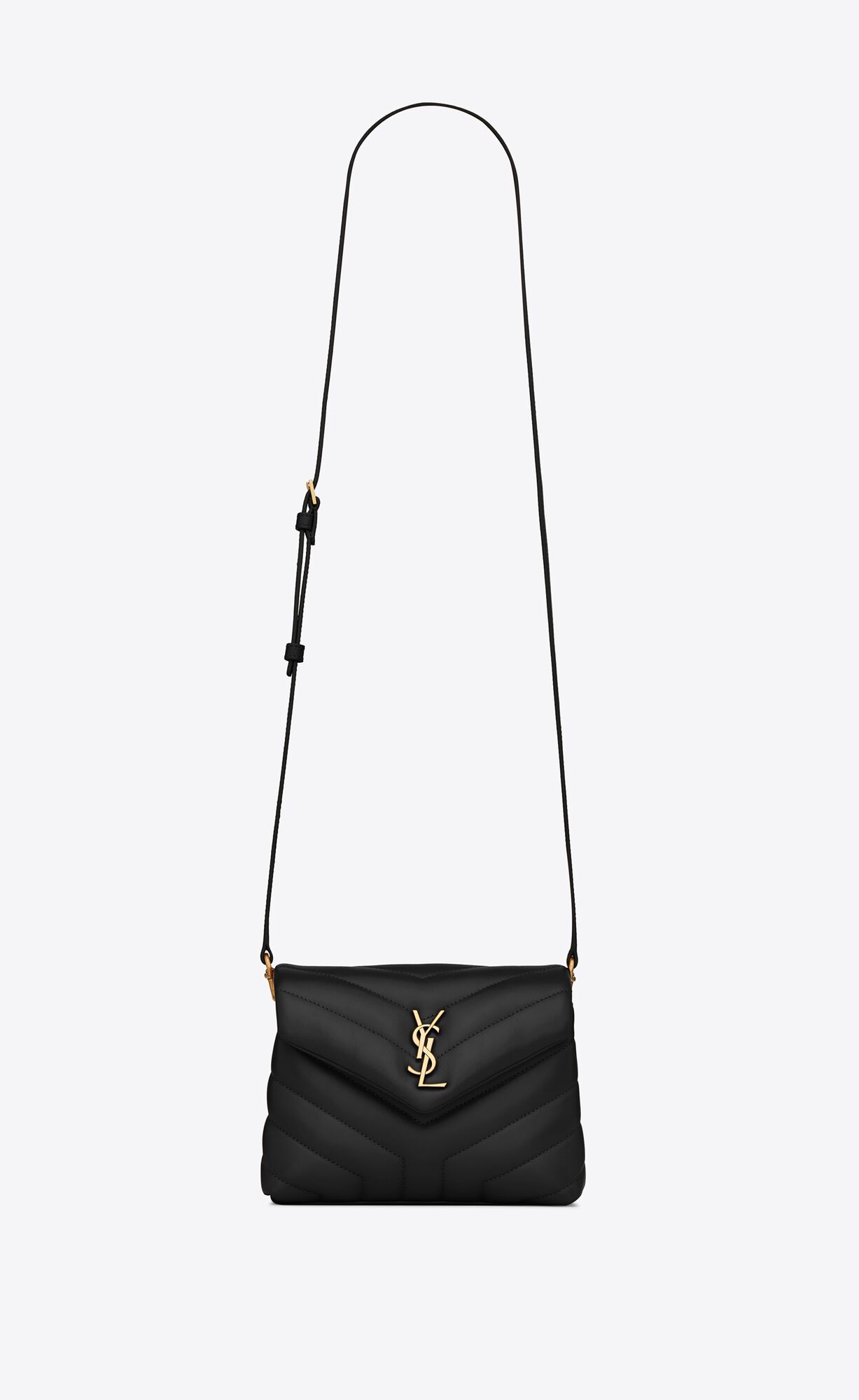 Saint Laurent Loulou Toy Bag In Matelassé “y” Leather – Black – 678401DV7071000