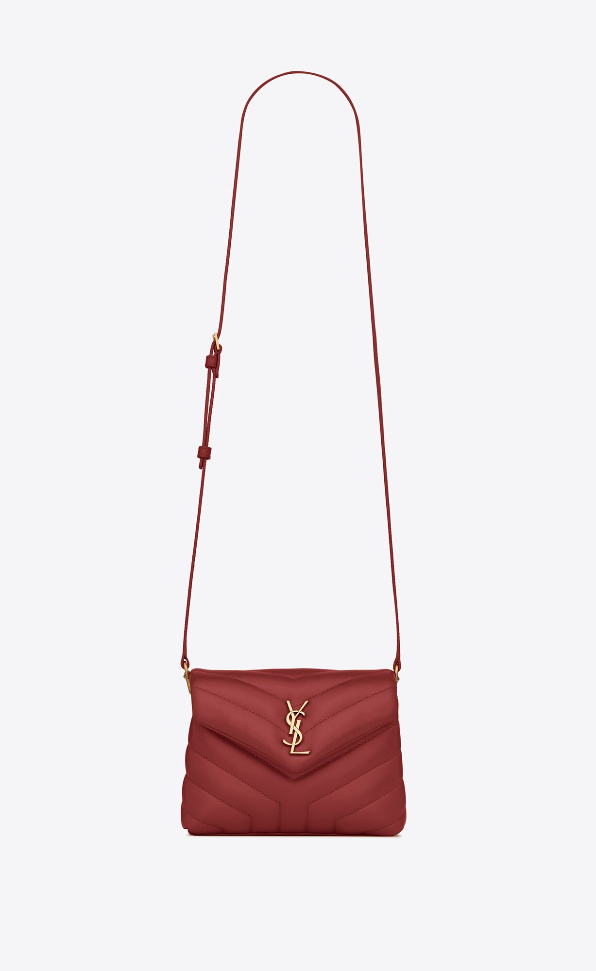 Saint Laurent Loulou Toy Bag In Matelassé “y” Leather – Rouge Opyum – 678401DV7076008