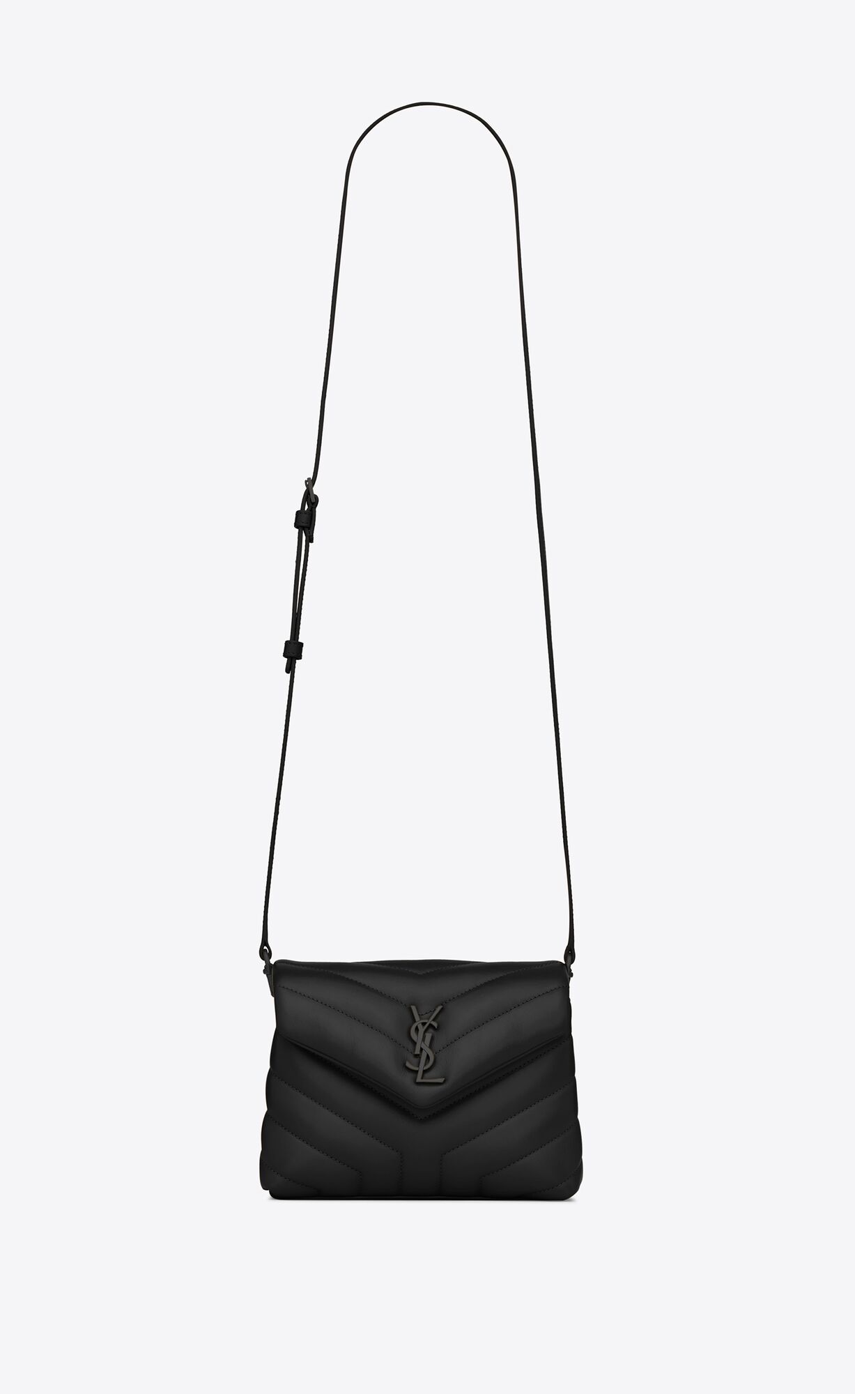 Saint Laurent Loulou Toy Bag In Matelassé “y” Leather – Black – 678401DV7081000