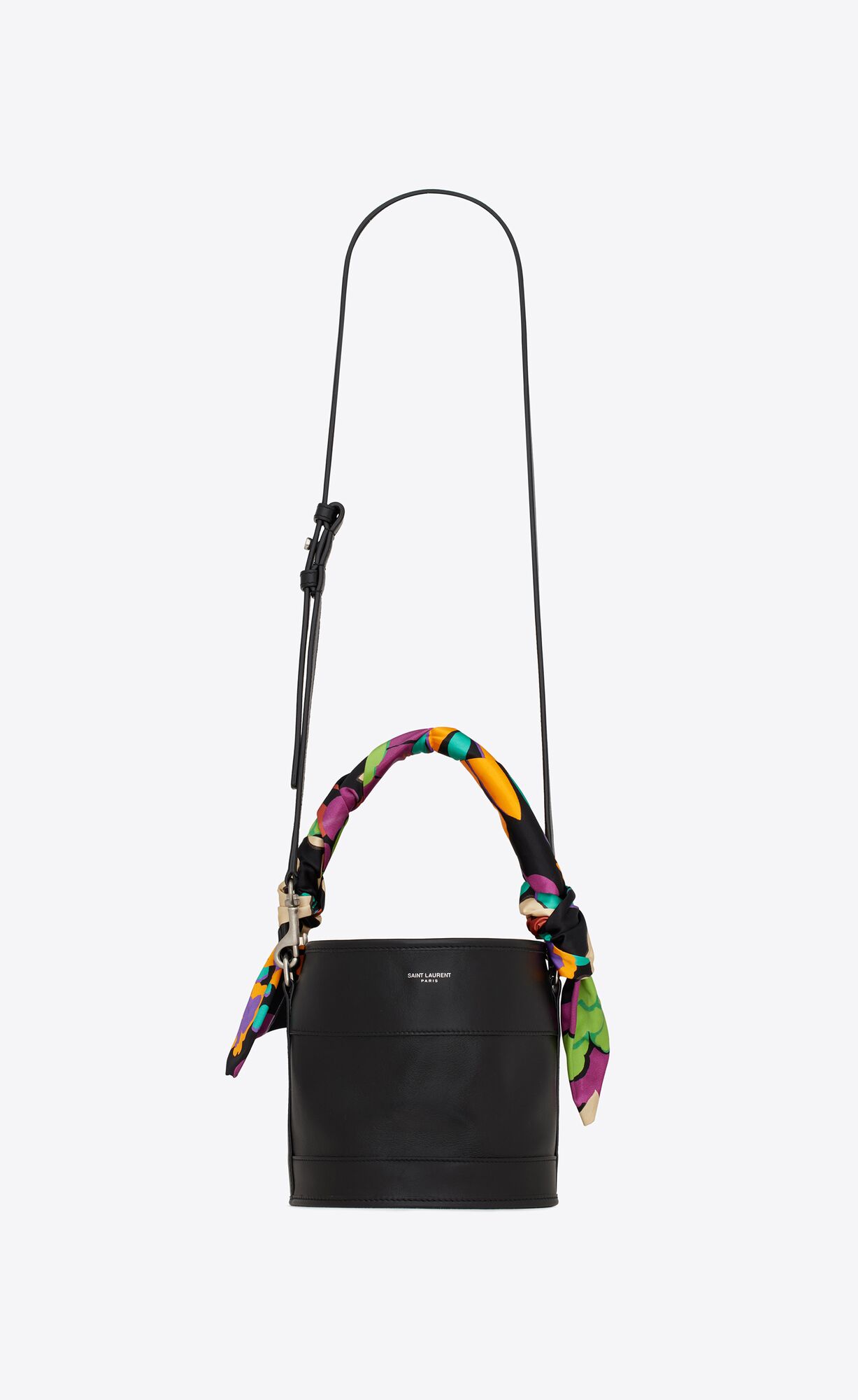 Saint Laurent Bahia Small Bucket Bag In Smooth Leather – Noir – 686400FAAEO1077