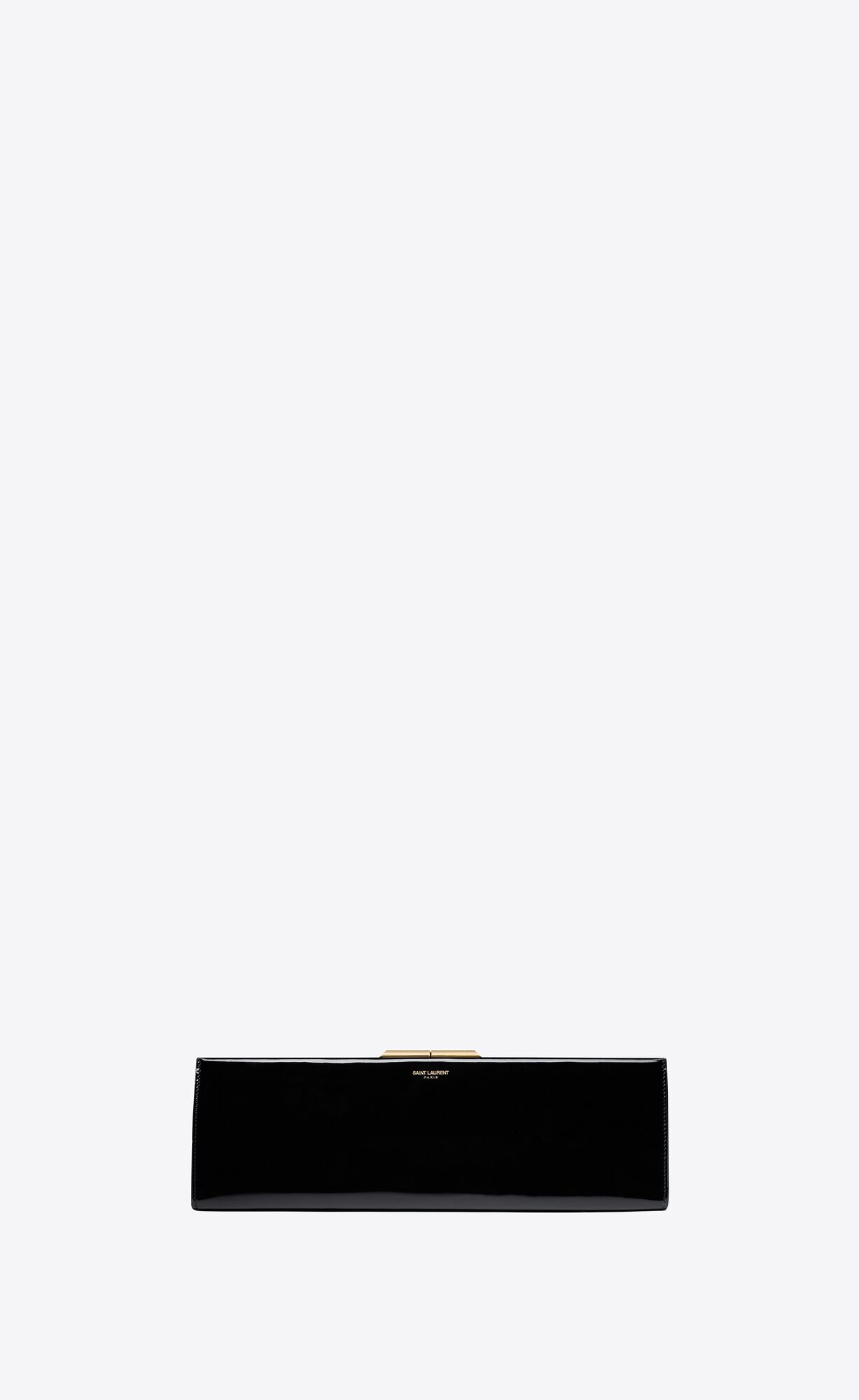 Saint Laurent Midnight Large Clutch In Patent Leather – Black – 697658B870J1000