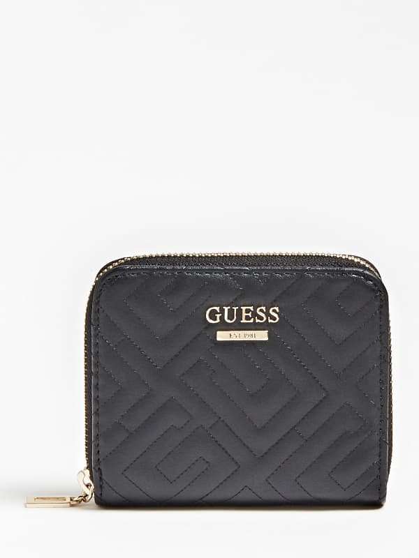 Guess Janay Quilted Mini Wallet Black (SWQG7738370)