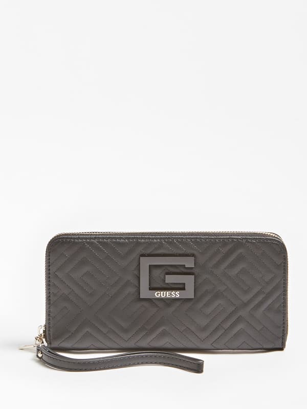 Guess Janay Quilted Maxi Wallet Black (SWQG7738460)