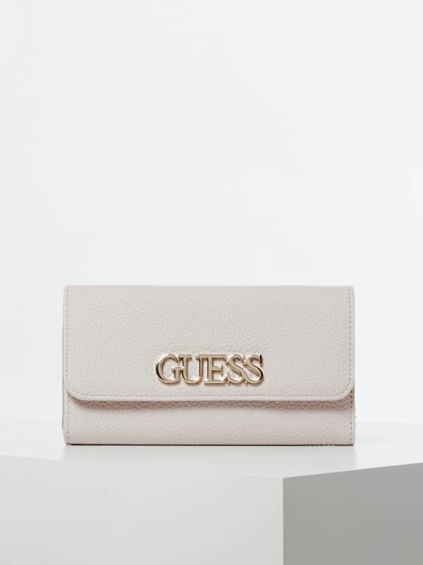 Guess Uptown Chic Coated-Look Wallet Grey (SWVG7301650)